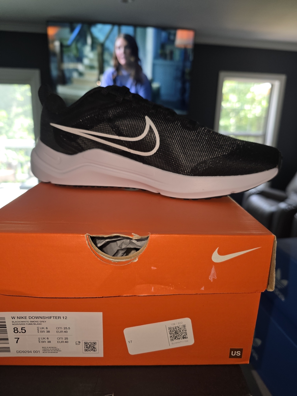 Nike Downshifter 12 Running Shoe - Black/White